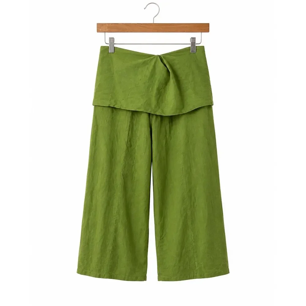 Men’s Green Dupioni Silk Thai Fisherman Pants Medium / 32 Waist Cropped